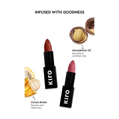 KIRO Lush Moist Matte Lipstick Macadamia Oil & Moringa Oil - Spicy Cinnamon 08 4.2gm - Lipsticks