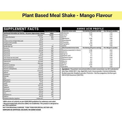 INLIFE Plant Based Meal Shake Powder - Mango 500 g - Weight Loss