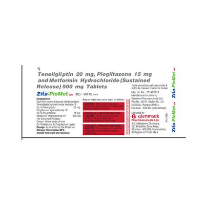 ZITA PIOMET 500 Tablet 10's - Diabetes-Ant