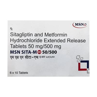 MSN SITA M ER 50/500 Tablet 10's - Diabetes-Ant