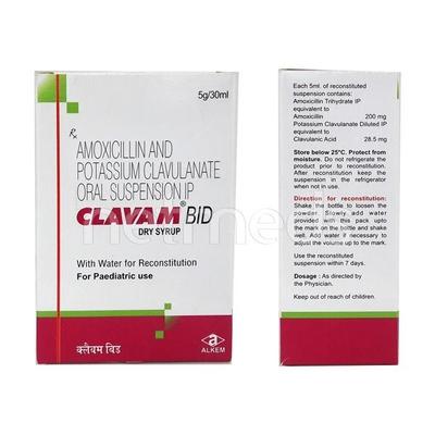 Clavam Bid Dry Syrup 30ml - Bacterial Infections-Pen
