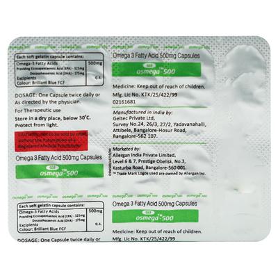 Osmega 500mg Capsule 10'S - Supplements-Sup