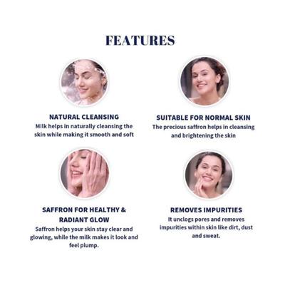 Nivea Face Wash for Normal Skin, Milk Delights Saffron 100 ml - Face Wash & Cleansers