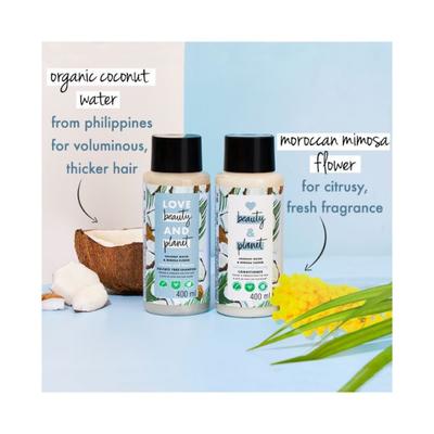 Love Beauty And Planet Coconut Water and Mimosa Flower Sulfate Free Volume and Bounty Shampoo 400 ml - Shampoos