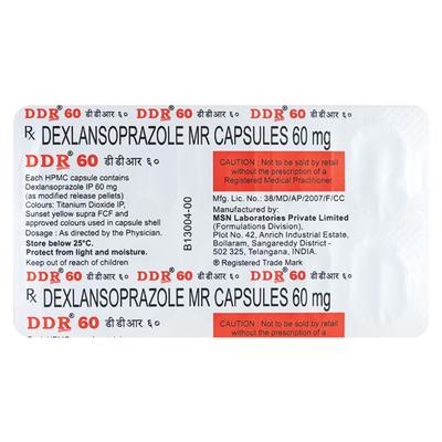 DDR 60mg Capsule 10'S - Ulcer/Reflux/Flatulence-Aaa