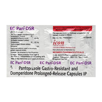 EC Pan DSR Capsule 10'S - Ulcer/Reflux/Flatulence-Aaa
