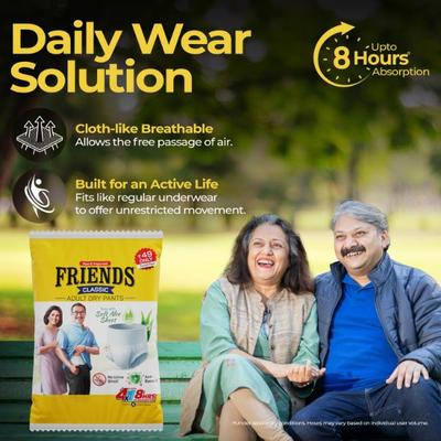 Friends Classic Adult Dry Pants (M) 1's - Adult Diapers & Pads