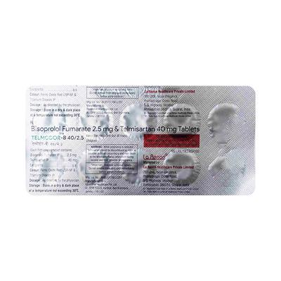 TELMODOR B 40/2.5 Tablet 10's - Hypertension-Ana