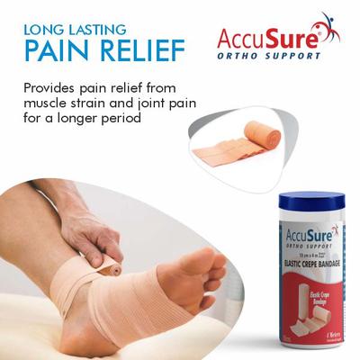AccuSure Elastic Crepe Bandage 10 CM x 4 M 1's - Knee/Ankle/Leg/Foot Supports