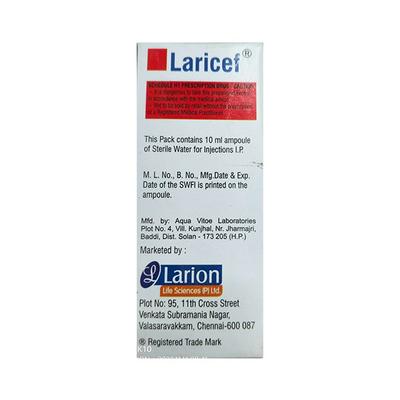 LARICEF 1.5gm Injection 1's - Bacterial Infections-Cep