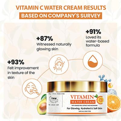 Tnw The Natural Wash Vitamin C Water Cream With Niacinamide And Hyaluronic Acid For Hydrated Skin 50 gm - Face Creams