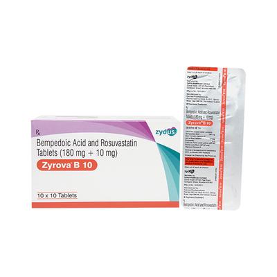 ZYROVA B 10 Tablet 10's - High Cholesterol-Dys
