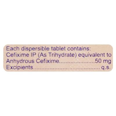 Taxim O DT 50mg Tablet 10'S - Bacterial Infections-Cep