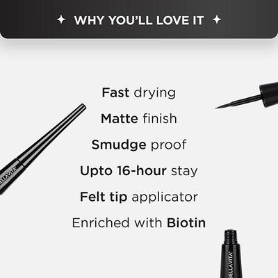 Bellavita Intense Drama Waterproof Eyeliner Black 3.5 ml - Eyeliners