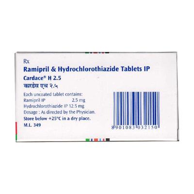CARDACE H 2.5 Tablet 15's - Hypertension-ACE