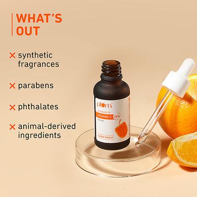 Plum 15% Vitamin C Face Serum Glow Boost with Mandarin 30ml - Face Serum