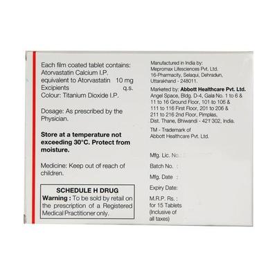Caat 10mg Tablet 15'S - High Cholesterol-Dys