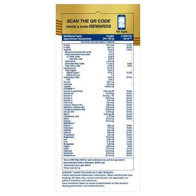 Ensure Diabetes Care Powder - Wholesome Wheat Flavour 950 g (Refill Pack) - Nutrition Powders