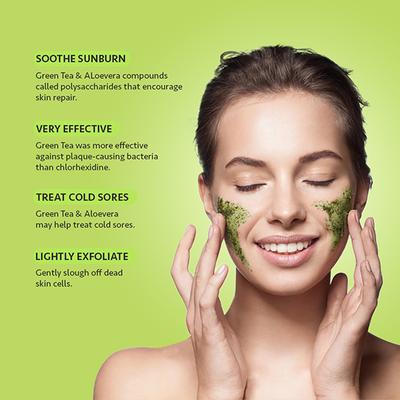 Berina Go Glow By Berina Aloevera & Tea Tree Extract Face Scrub 500 ml - Face Scrubs
