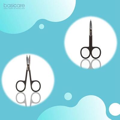 Basicare N/Sciss. Blk Rub Curved 1's - Manicure & Pedicure Kits