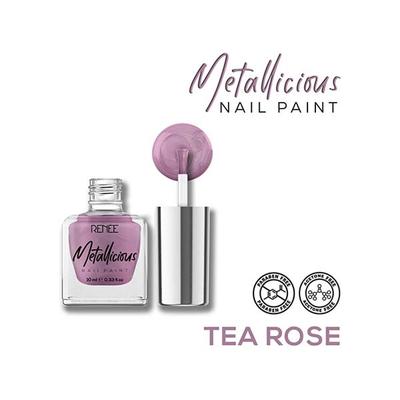 RENEE Metallicious Nail Paint - Tea Rose 10 ml - Nail Polish