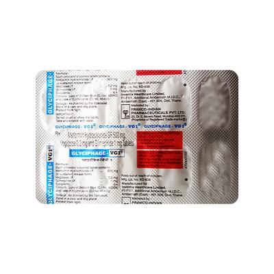 Glyciphage Vg1 Tablet 10'S - Diabetes-Ant