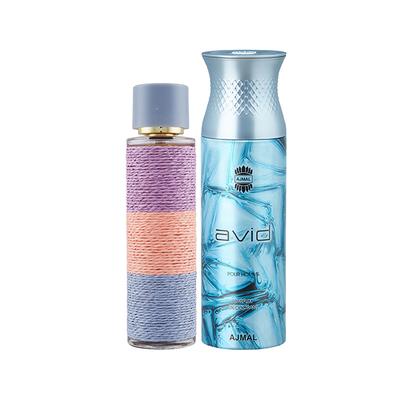 Maryaj Deuce Femme EDP Floral Fruity Perfume And Ajmal Avid Homme Deodorant Aquatic Woody Fragrance 300 ml - Perfumes (Edt/Edp)