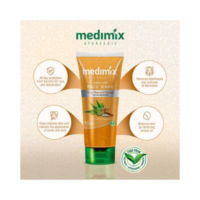 Medimix Ayurvedic Anti Tan Alove Vera And Tanaka Face Wash 100 ml - Face Washes