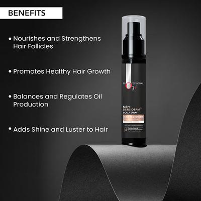 O3+ Men Densiderm Hair Growth Serum Scalp Spray with Ginseng For Hair Fall Control & Hair Growth 50ml - Hair Serums