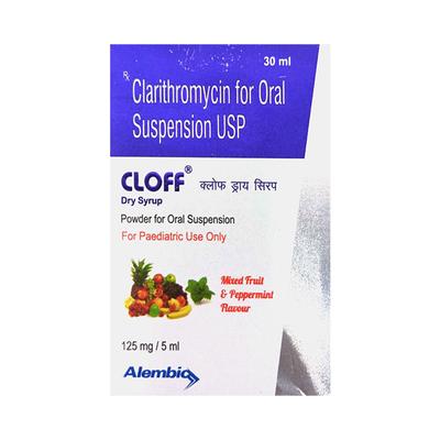 Cloff 125mg Mixed Fruit & Peppermint Flavour Dry Syrup 30ml - Bacterial Infections-Mac
