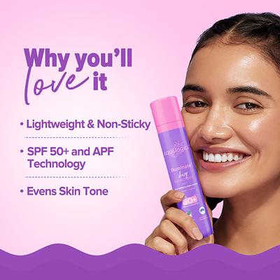 Aqualogica Illuminate + Dewy Lightweight Sunscreen Gel SPF 50+ PA++++ for Luminous & Hydrated Skin (50 g) - Face Sunscreen