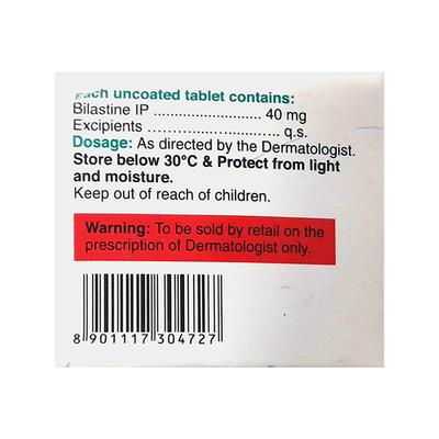 BILACIP 40 Tablet 10's - Allergies-Ant
