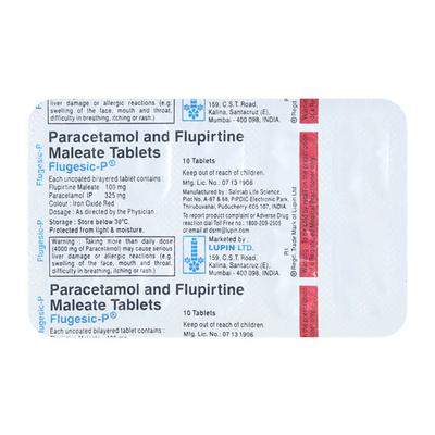 Flugesic P Tablet 10'S - Pain relief-Ano