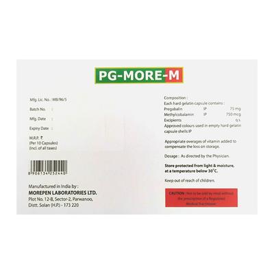 PG MORE M Capsule 10's - Neuropathic Pain-Dru