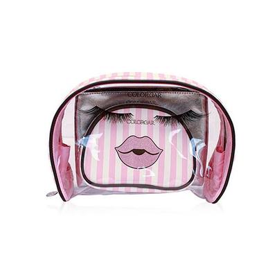 Colorbar Lips & Lashes Bag In Bag(Set Of Three) - White + Blush Pink 1's - Makeup Bags & Cases