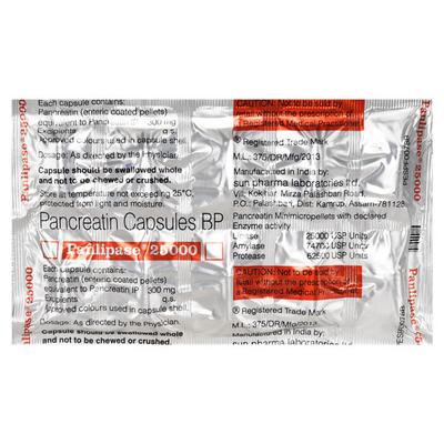 Panlipase 25000 Capsule 10'S - Digestion-Dig
