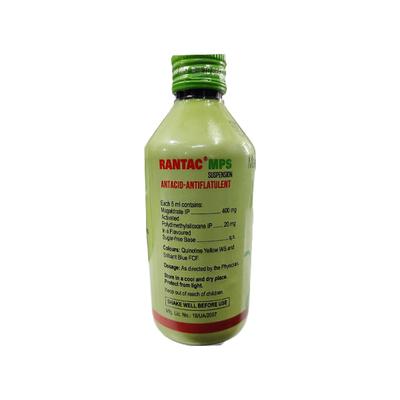 RANTAC MPS SUGAR FREE REAL ELAICHI FLAVOUR Suspension 200ml - Ulcer/Reflux/Flatulence-Aaa