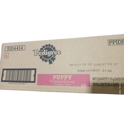Pedigree Puppy Chicken & Liver Chunks in Gravy (Pack of 15 x 70 gm) 1050g - Petfood