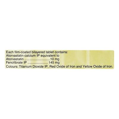 Atorlip F 10mg Tablet 15'S - High Cholesterol-Dys