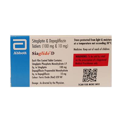 SIAGLIDE D 100+10mg Tablet 10's - Diabetes-Ant