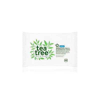 Superdrug Tea Tree Sensitive Wipes X25 25's - Facial Wipes & Tissues