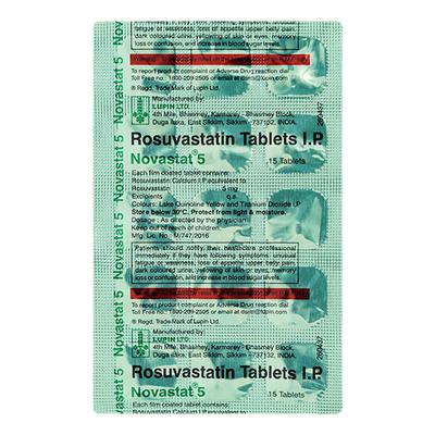 Novastat 5mg Tablet 15'S - High Cholesterol-Dys