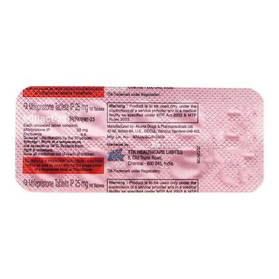 Mifiact 25mg Tablet 10'S - Uterus Conditions-Dut