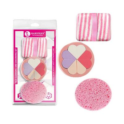 Majestique Makeup and Cleansing Set, Perfect for All Skin Types - 3Pcs/Multicolor 1's - Sponges & Applicators