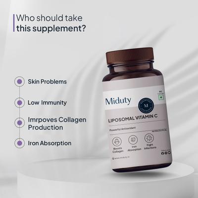 Miduty Liposomal Vitamin C Capsules 90's - Vitamin C