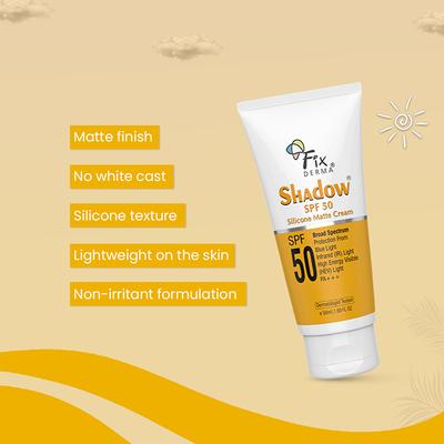 Fixderma Shadow SPF 50 Silicone Matte Face Cream 50 gm - Night Cream