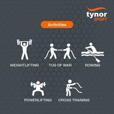 Tynor Sport Grip Gym Gloves with Support - Black & Orange (XL) 1's - Gym Accessories