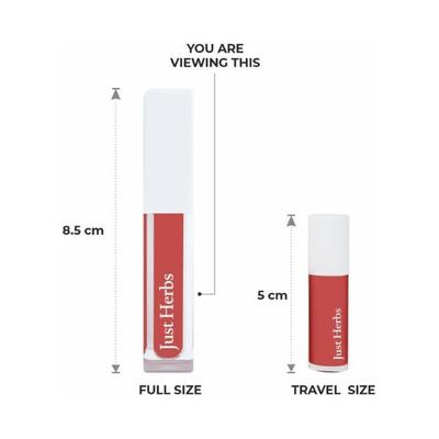 Just Herbs Ayurvedic Matte Liquid Lipstick with Long Lasting, Hydrating, Beetroot Burgundy 2ml - Liquid Lipsticks