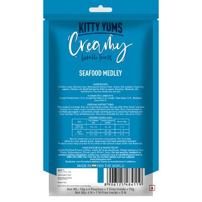 Kitty Yums Creamy Seafood Medley (Buy 4 Get 1 Free) 1's - Petfood