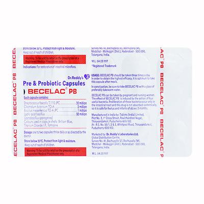 Becelac PB Capsule 10'S - Diarrhoea-Ant